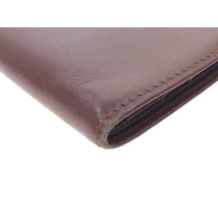  Cartier カルティエ レディース 二つ折り財布 マストライン ゴールド金具 ボルドー