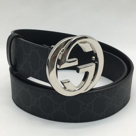  GUCCI グッチ メンズ GGスプリームキャンバス インターロッキングG 411924 ブラック