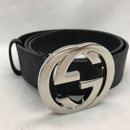  GUCCI グッチ メンズ GGスプリームキャンバス インターロッキングG 411924 ブラック