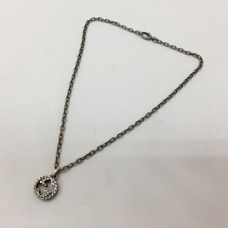 中古】 GUCCI グッチ インターロッキングGトップ SILVER925 チェーン