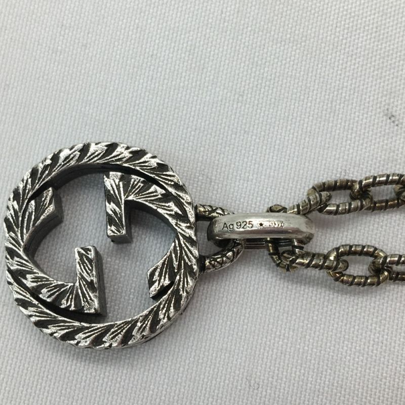 中古】 GUCCI グッチ インターロッキングGトップ SILVER925 チェーン 