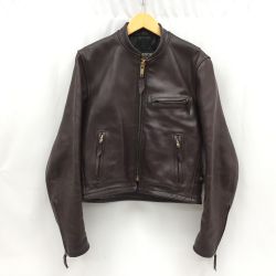 ▼▼ KADOYA シングル ライダースジャケット 革ジャン レザージャケット ブラウン Cランク