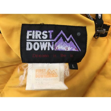  FIRSTDOWN メンズ ダウンジャケット リバーシブル  ブラック×イエロー