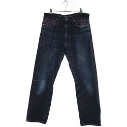 ▼▼ stussy ステューシ メンズ デニム 水玉プリント S  ネイビー Bランク