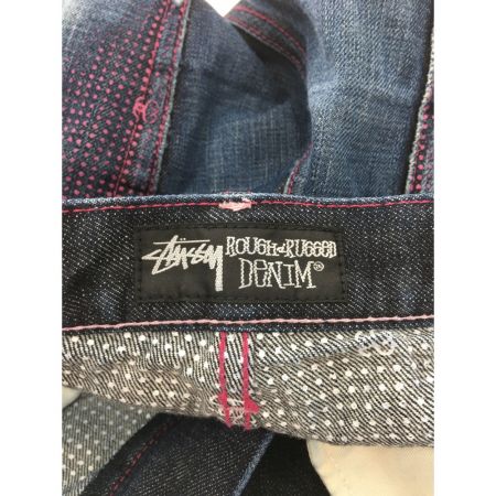  stussy ステューシ メンズ デニム 水玉プリント S  ネイビー