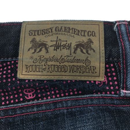  stussy ステューシ メンズ デニム 水玉プリント S  ネイビー