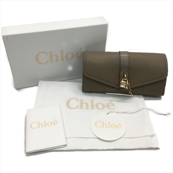 Chloe クロエ レディース 二つ折り長財布 ABY C24KYK チャーム付 CHC20SP313B7123W  ライトグレー｜中古｜なんでもリサイクルビッグバン