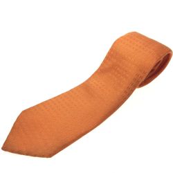 ▼▼ HERMES エルメス ネクタイ シルク100% オレンジ Bランク