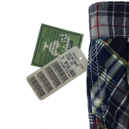  BLUE BLUE ブルーブルー メンズ 聖林公司 パッチワーク ワークパンツ 30 タグ付き ネイビー