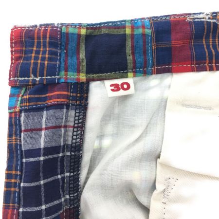  BLUE BLUE ブルーブルー メンズ 聖林公司 パッチワーク ワークパンツ 30 タグ付き ネイビー