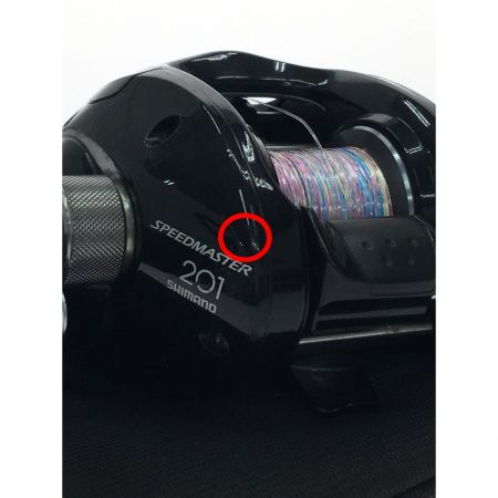  SHIMANO シマノ ベイトリール 夢屋ハンドル 保存袋付属 06スピードマスター201 ハンドル02065