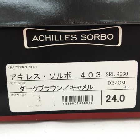  アキレス ソルボ 403 レディースブーツ SIZE24 SRL4030 ダークブラウン/キャメル