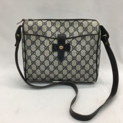 ▼▼ GUCCI グッチ レディースショルダーバッグ オールドグッチ GGスプリーム  383958 ネイビー Bランク