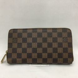 ▼▼ LOUIS VUITTON ルイヴィトン ラウンドファスナー 長財布 ダミエ エベヌ ジッピー・オーガナイザー N60003 ブラウン Bランク