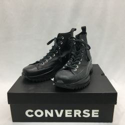 ▼▼ CONVERSE コンバース メンズ ハイカットスニーカー RunStarHike Leather 170548C ブラック Aランク