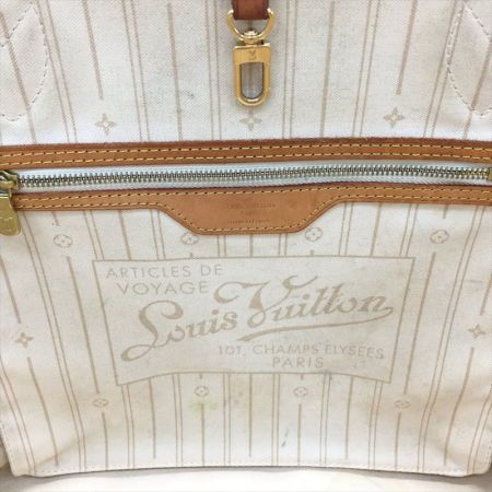  LOUIS VUITTON ルイヴィトン レディース トートバッグ 廃番 ダミエ アズール ネヴァーフルMM  N51107 ホワイト×ブルー