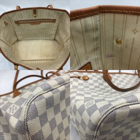  LOUIS VUITTON ルイヴィトン レディース トートバッグ 廃番 ダミエ アズール ネヴァーフルMM  N51107 ホワイト×ブルー