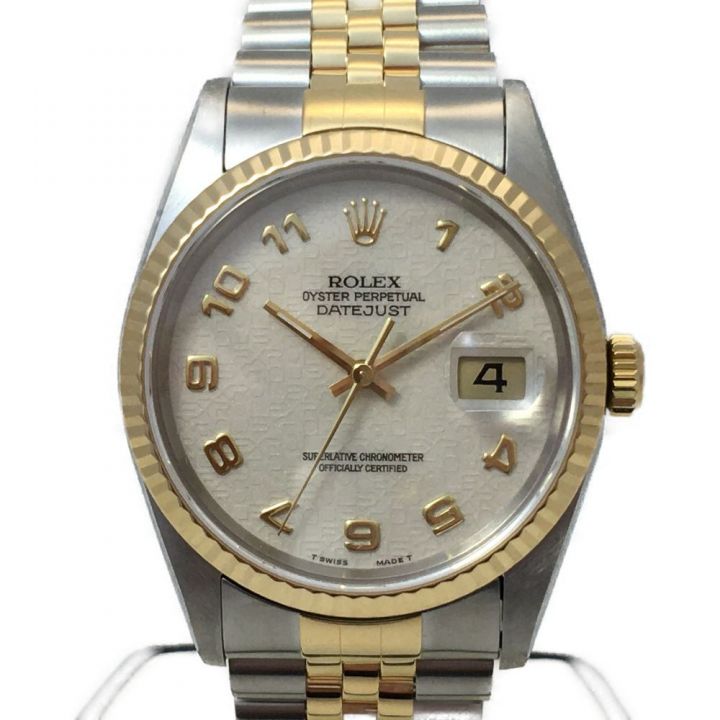 中古】 ROLEX ロレックス メンズ腕時計 自動巻き デイトジャスト 16233 