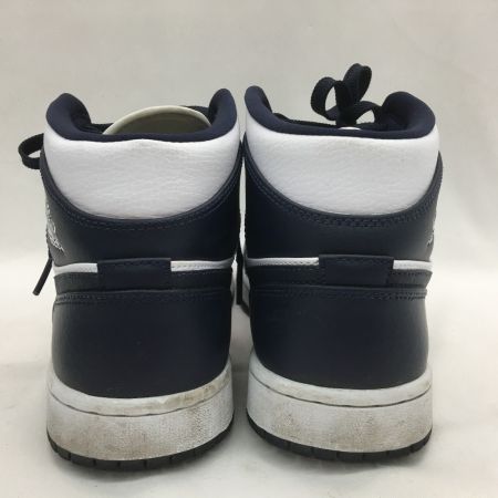  NIKE ナイキ スニーカー AIR JORDAN 1 MID White Metallic Gold Obsidian 554724-174 ホワイト×ブルー