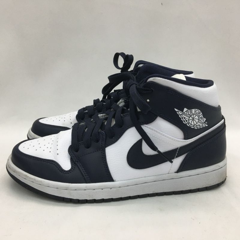 中古】 NIKE ナイキ スニーカー AIR JORDAN 1 MID White Metallic Gold