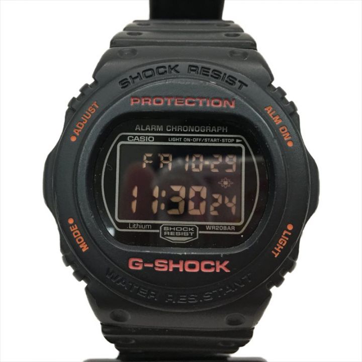 中古】 CASIO カシオ G-SHOCK リアルブラック レッドアイ ブラック反転液晶 スティングモデル DW-5750RE-1JF｜総合リサイクルショップ  なんでもリサイクルビッグバン オンラインストア