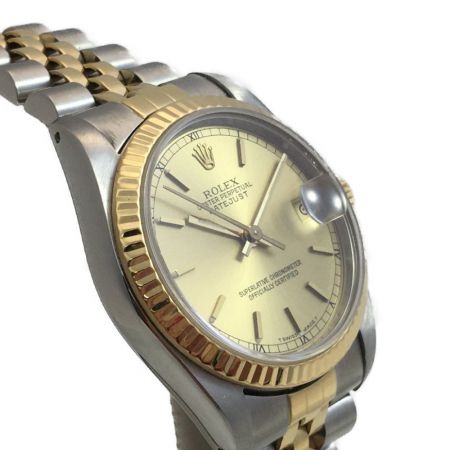  ROLEX ロレックス 自動巻き デイトジャストボーイズ L番 18K×SSコンビ 68273