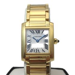 ▼▼ Cartier カルティエ レディース腕時計 クオーツ タンクフランセーズ 18K 金無垢 2385 Bランク