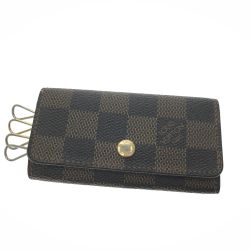 ▼▼ LOUIS VUITTON キーケース 4連 ダミエ ミュルティクレ4 糸切れあり N60385 Bランク