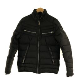 ▼▼ DIESEL ディーゼル ダウンジャケット Mサイズ 破れあり ブラック x ブルー Cランク