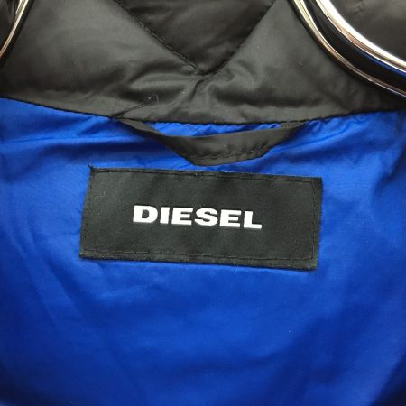  DIESEL ディーゼル ダウンジャケット Mサイズ 破れあり ブラック x ブルー