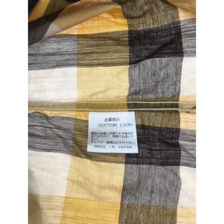  The Flat Head フラッドヘッド メンズ 長袖シャツ チェック 42 イエロー