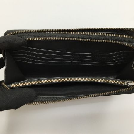  COACH コーチ レザー ダブル ジップ トラベル オーガナイザ F67624 ブラック