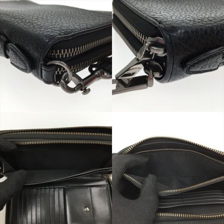  COACH コーチ レザー ダブル ジップ トラベル オーガナイザ F67624 ブラック