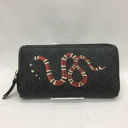  GUCCI グッチ メンズ ラウンドファスナー長財布 GGスプリーム  451273-203887 ブラック