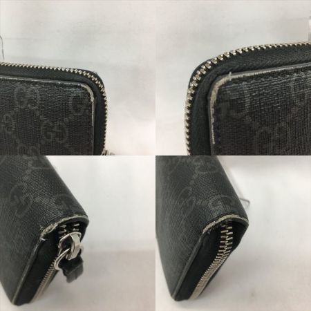  GUCCI グッチ メンズ ラウンドファスナー長財布 GGスプリーム  451273-203887 ブラック