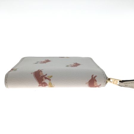  COACH コーチ レディースコンパクトウォレット ピッグプリント  F87916 ホワイト