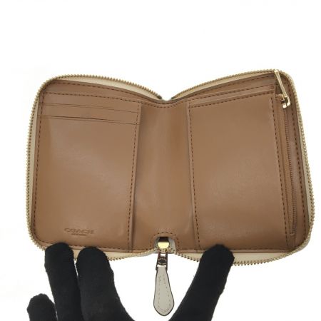  COACH コーチ レディースコンパクトウォレット ピッグプリント  F87916 ホワイト
