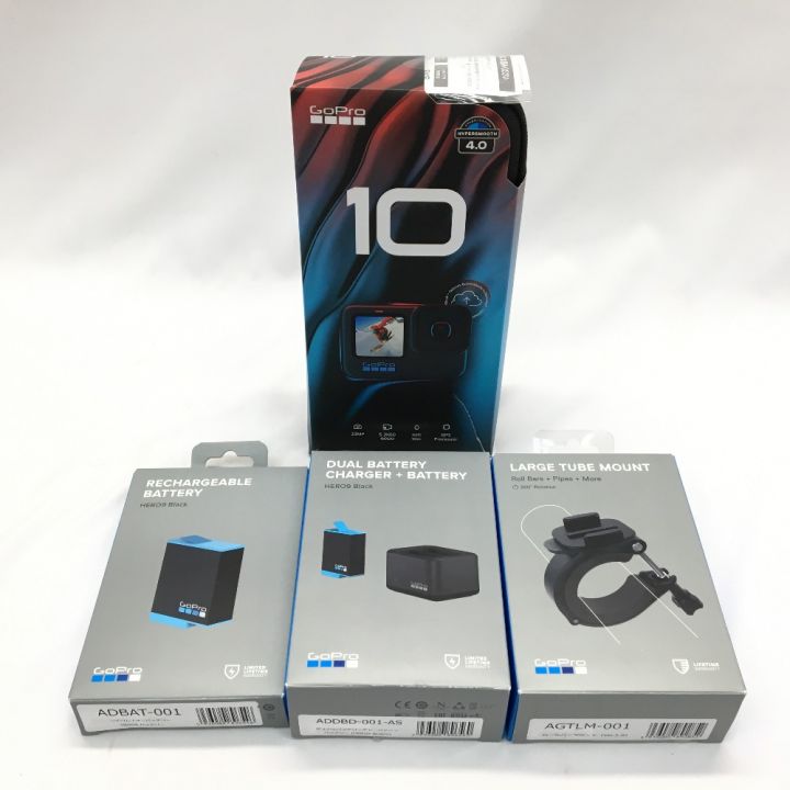 GoPro HERO10 BLACK CHDHX-101-FW バッテリーチャージャー+予備バッテリー付き ウェアラブル アクションカメラ ゴープロ  ヒーロー 本体 - メルカリ