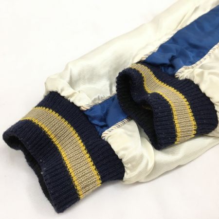  東洋 スカジャン リバーシブル SIZE M TT13838 ブラック×ブルー 刺繍ほつれ有