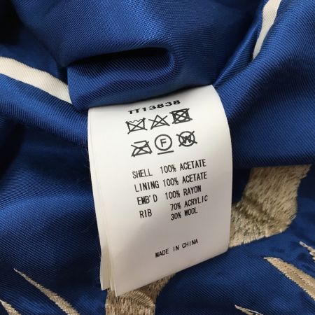  東洋 スカジャン リバーシブル SIZE M TT13838 ブラック×ブルー 刺繍ほつれ有