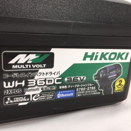  HiKOKI ハイコーキ 36V マルチボルト コードレスインパクトドライバ WH36DC ディープオーシャンブルー