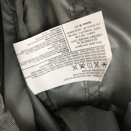  OSPREY オスプレー バックパック リュック ザック KAMBER 30 ブラック