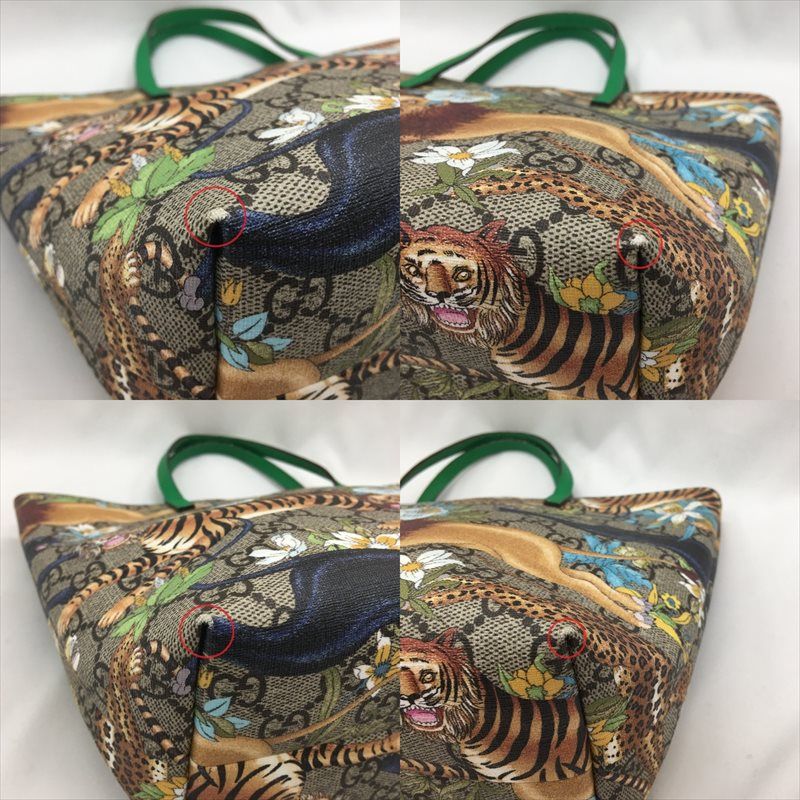 中古】 GUCCI グッチ レディーストートバッグ キッズバッグ GGタイガー 