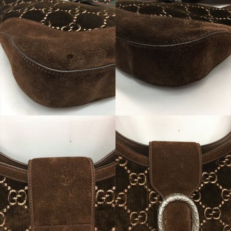  GUCCI グッチ レディース ショルダーバッグ ディオニュソス ミディアム ホーボー スエード 446687 ブラウン