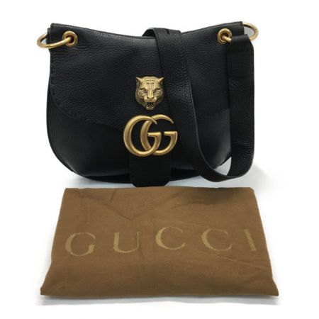  GUCCI グッチ ショルダーバッグ GGマーモント キャットヘッド 409154 ブラック