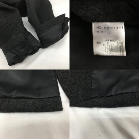  V-MEN メンズ V系 ナポレオンカラー ダブル カシミア混 ウール ロング トレンチコート 931513 ブラック