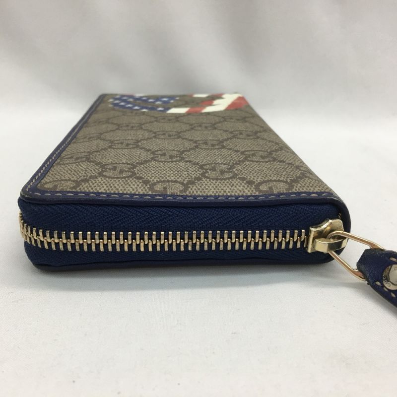 中古】 GUCCI グッチ ユニセックス 長財布 ラウンドファスナー GG ...