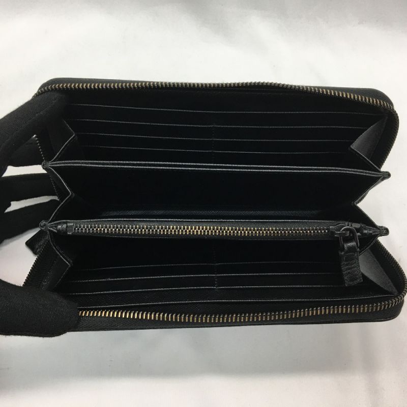 中古】 PRADA プラダ メンズ長財布 ラウンドファスナー カモフラ 迷彩 