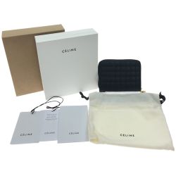 ▼▼ CELINE セリーヌ コインケース 小銭入れ キルティングレザー 10B66BFL.38NO ブラック Aランク