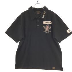 ▼▼ VANSON バンソン メンズ ポロシャツ XXL タグ付 ブラック Aランク